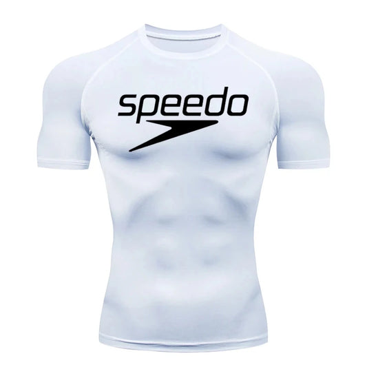 Compression Running T-shirt Men Tops Spee Print T Shirts Male Quick Dry Gym Sportswear MMA Rashguard T-shirt For Male