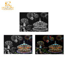 Scratch Art Paper Set 2 Sheets World Landmark Night Scene with Stylus DIY Crafts Stress Relief Creative Painting Adult Kids Gift