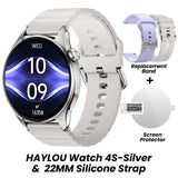 Smartwatch HAYLOU Watch 4S com GPS, tela AMOLED HD de 1,43", posicionamento GPS via 5 satélites e mais de 120 modos de treino – Relógio inteligente para esportes e fitness