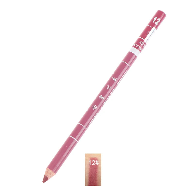 Professional Wood Lip liner Waterproof Lady Charming Lip Liner Soft Pencil Makeup Women's Long Lasting Cosmetic Tool 28Color
