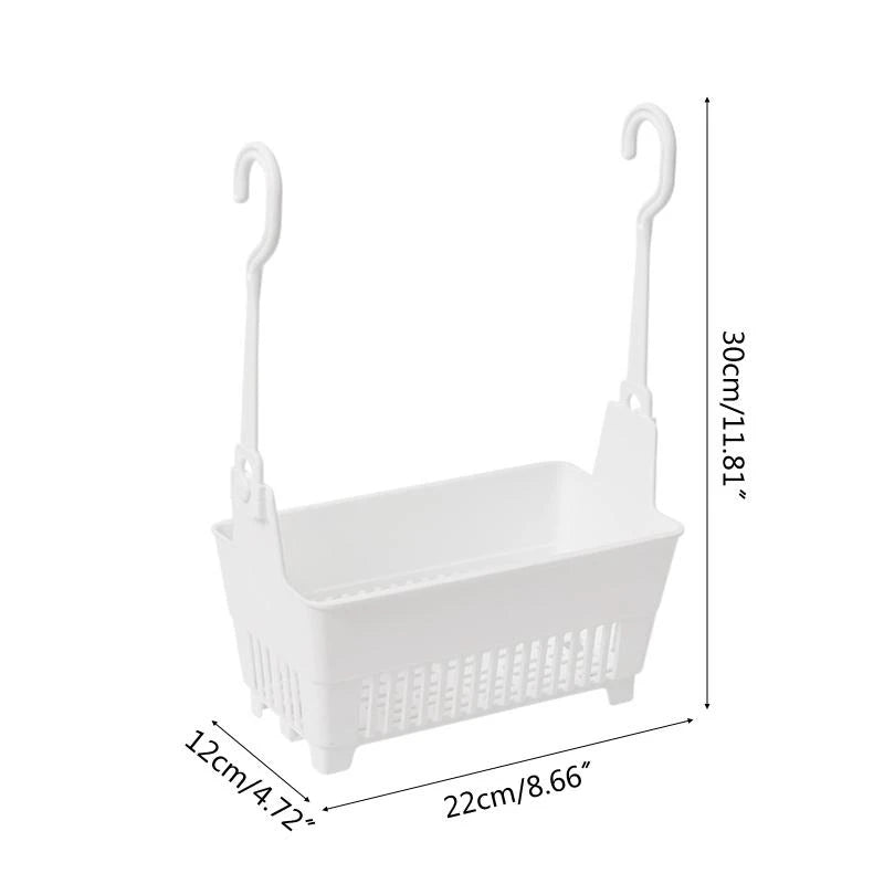 Sundries Hanging Basket Storage Drain Bag Shower Baskets with Hook Makeup for Kitchen Bathroom