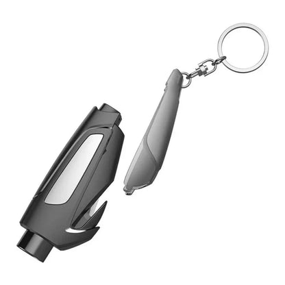 Martillo de emergencia para coche, de aleación, multifunción, rompecristales de emergencia, cortador de cinturón de seguridad, llavero, herramienta de autorrescate.