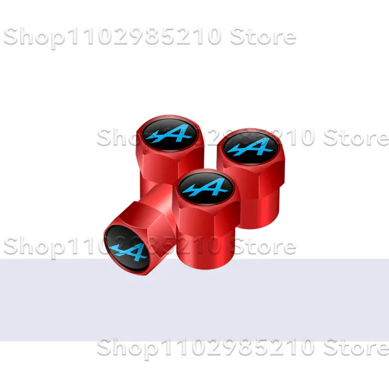 4Pcs/Set A Alpine Logo Car Wheel Tire Valve Stem Caps Dust Rim Covers Decor For Clio Scenic Logan Megane Captur Kadjar Duster