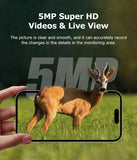 INQMEGA4G 2K 5MP PIR Motion Activated  Trigger Time Night Vision IP66 Hunting Trail Wildlife Battery Solar Camera Forest