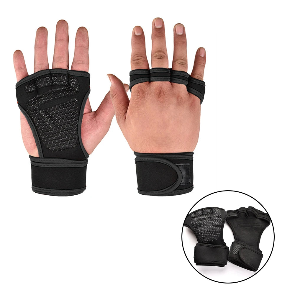 Guantes de entrenamiento deportivo para hombres y mujeres, guantes de entrenamiento, fitness, culturismo, levantamiento de pesas, gimnasio, guantes protectores de manos, muñecas y palmas.