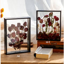 4cm Deep Transparent Shadow Box Frames Bouquet Display Flower Case Deep for Crafts 3D Picture Memorabilia Memory Wooden Tabletop