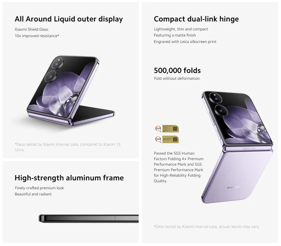 Global Version Xiaomi MIX Flip 67WHyperCharger 12GB 512GB Leica  6.86" 120Hz Display Snapdragon 8 Gen 3 Smartphone 50MP Camera