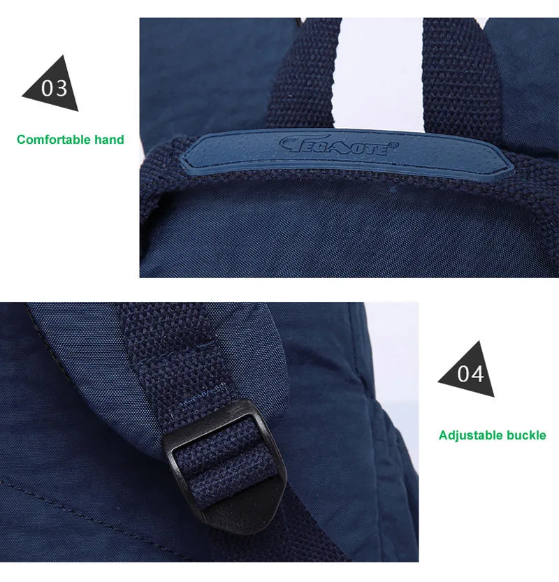 Popular Backpack Women Nylon waterproof bookbag Female Travel bagpack Climbing Packbag Multiple pockets Schoolbag Girls tote
