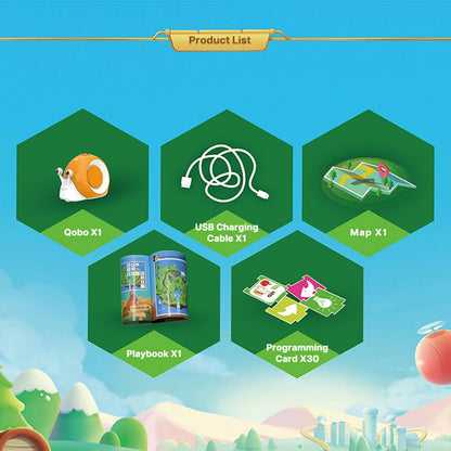 Robobloq Qobo Toy Robot For Kids 3-6, Screen-Free Early Education Coding Robot, 2 Game Modes, Learning and Education Toy