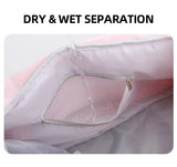 Women's Sports Gym Handbag Waterproof Fitness Training Bag Dry Wet Swimming Tote With Shoes Pocket Travel Luggage Shoulder Bags