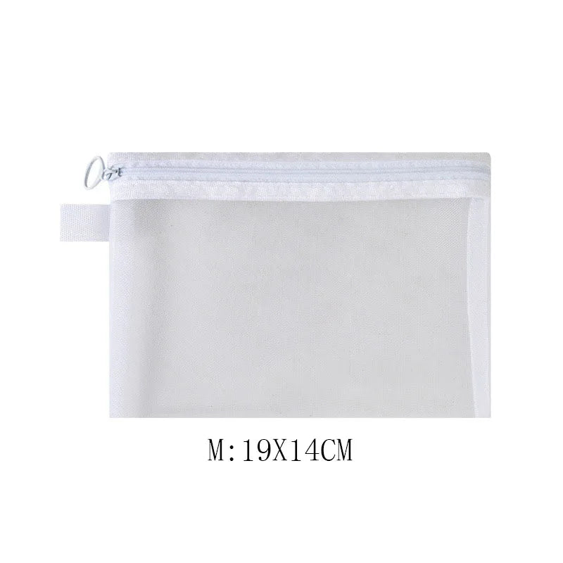 Women Mesh Cosmetic Bag Travel Storage Makeup Bag Organizer Female Make Up Pouch Zipper Clear Small Large Toiletry Beauty Case