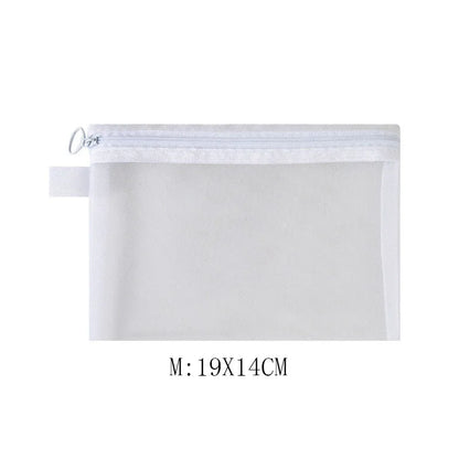 Women Mesh Cosmetic Bag Travel Storage Makeup Bag Organizer Female Make Up Pouch Zipper Clear Small Large Toiletry Beauty Case