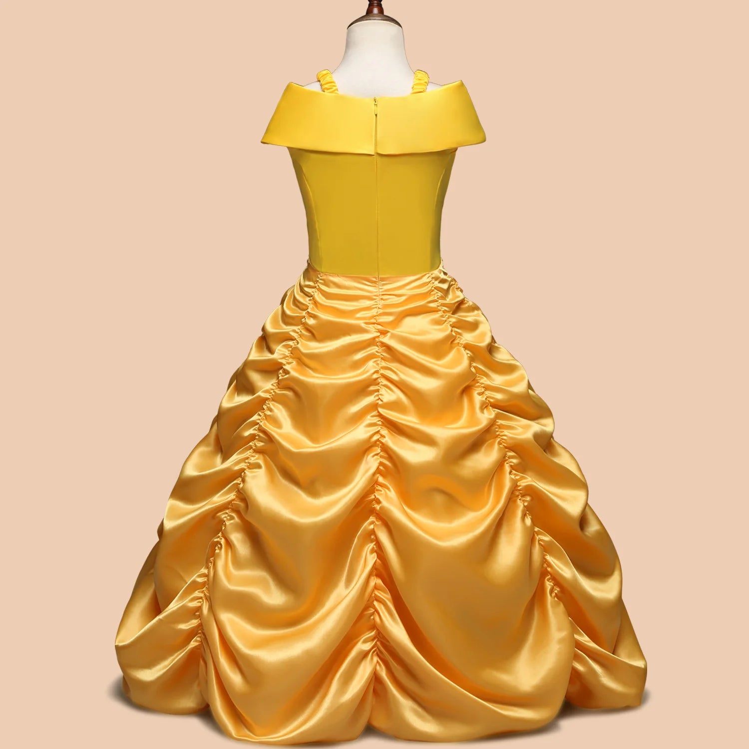 Disney Girls Cosplay Belle Princess Dress for Kids Beauty and The Beast Costumes Children Birthday Party with Flower Clothes