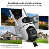 WONSDAR 2pcs Outdoor WIFI IP Camera Smart Home Security Protection PTZ Camera AI Auto Tracking Night Vision Surveillance iCsee