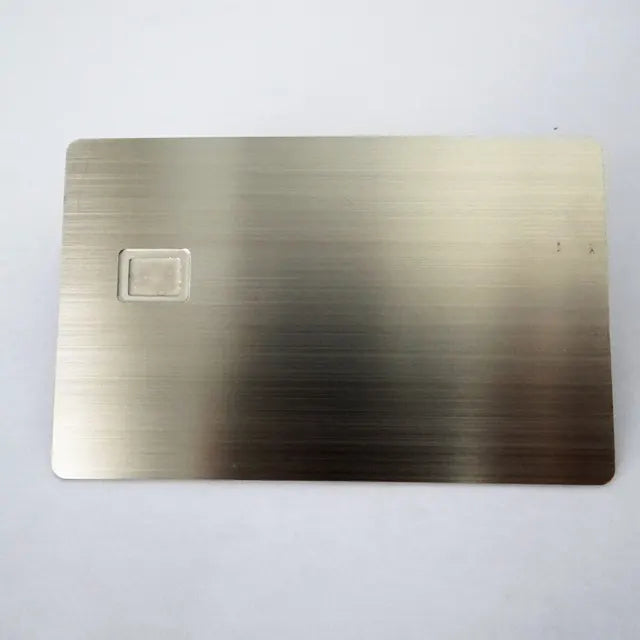 Small Chip Slot Metal Business Card, Credit Card with Strip and Signature, Free Shipping, Blank 4442, 1Pc 