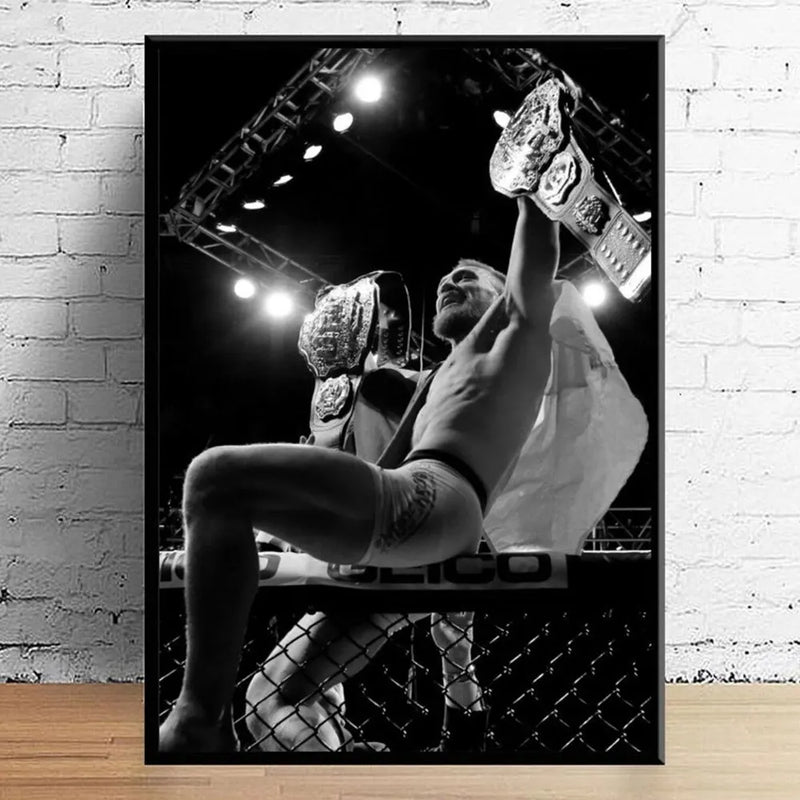 Motivational Conor McGregor Boxing Canvas Print  Professional Boxer Poster Wall Art for Gym Home  Office Decor