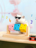 1pc Funny Colorful Wooden Rubik's Cube-shaped Interactive Chewing Toy for Small Pet Birds Parrots Hamsters Boredom Relief Toys