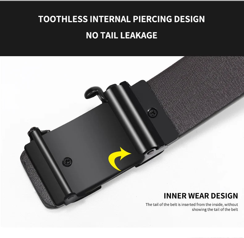 Cinturones de marca famosa para hombre, cinturones de cuero genuino de lujo de calidad, correa de metal con hebilla automática.