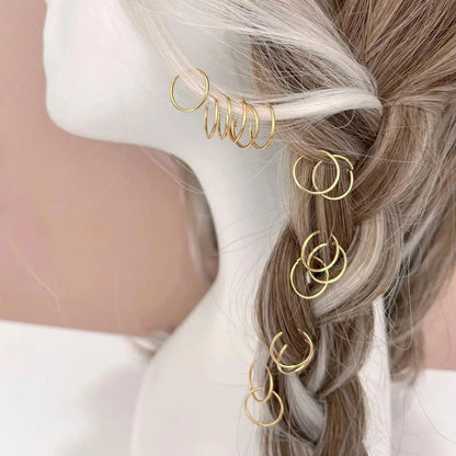 Anel de cabelo de salto aberto de metal 50 peças, dreadlocks contas trança de cabelo anéis clipes dread locks trança de cabelo punhos decoração/acessórios