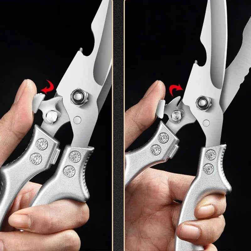 Stainless Steel Chicken Bone Scissors Kitchen Scissors Household Food Scissors Fish Chicken Duck Cutter Scissors Knife