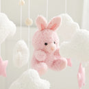 Baby Crib Mobile Rattle Toy Wooden Bed Bell Mobile Hanging Teddy Velvet Bear Doll Toy Newborn Music Box Crib Mobile Bracket Gift