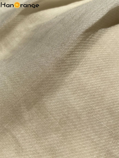 HanOrange 2024 Summer Lazy Linen Casual Knee Length Pants Women Loose Thin Anti-transparent A-line Profile Five Cents Trousers