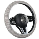 Elastic Elastic Steering Wheel Cover, Warm in Winter, Cool in Summer, Universal 15 Inches (About 38.1 Cm), Microfiber Breathable