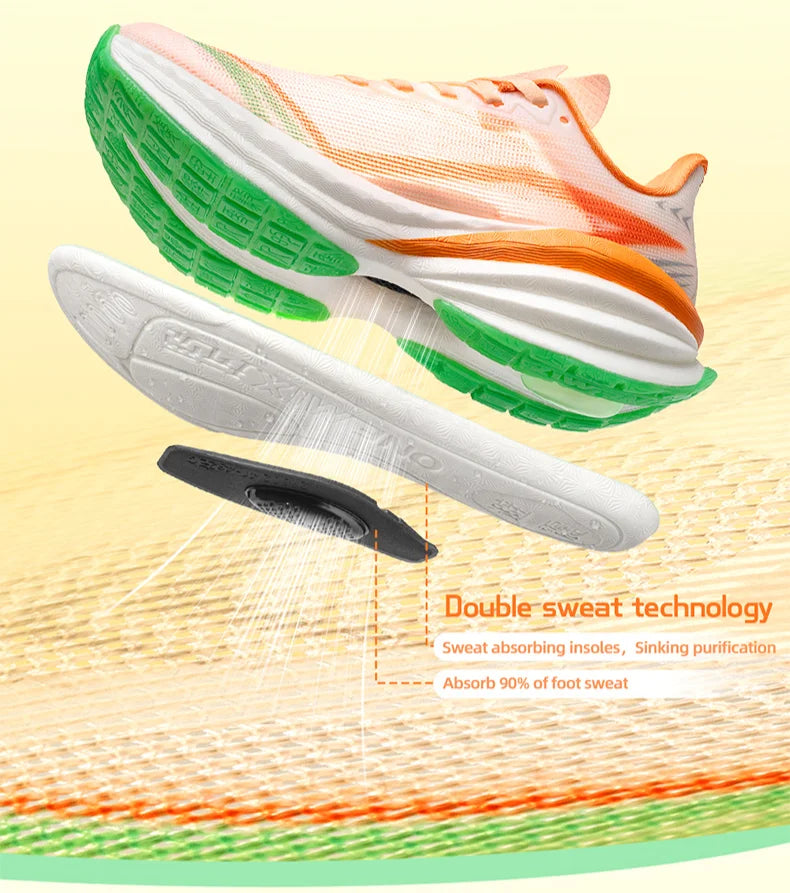 ONEMIX YUE SHUANG Running Shoes for Men Air Cushion Athletic Couple Trainers Sport Runner Shoes Outdoor Women Walking Sneakers