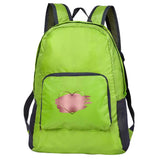 Outdoor Travel Lightweight Portable Foldable Backpack Love Print Folding Green Bag Ultralight Pack for Women Men Hiking Daypack