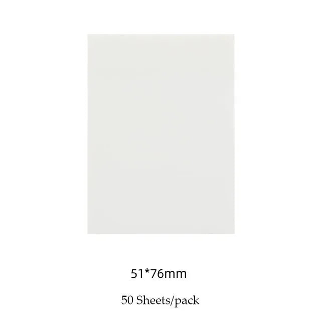 50 Sheets Creative Transparent PET Waterproof Sticky Note Pads Notepads Post-its for School Stationery Office Supplies
