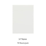 50 Sheets Creative Transparent PET Waterproof Sticky Note Pads Notepads Post-its for School Stationery Office Supplies