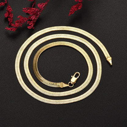Snake Chain Necklace for Men and Women, 925 Sterling Silver, Fashion Sliver, High Quality, 1mm 