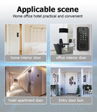 RAYKUBE DS01 BLE TT Lock Smart Fingerprint Deadbolt Lock with Latch/Door Sensor Auto Lock Key/Password/Card/ TT Lock APP Unlock