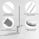 Wall Mounted Toilet Brush Replacement Long Handled Silicone Toilet Brushes Quick Drying Soft Bristles Toilet Bidet Bathroom Set