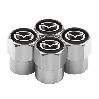 Tapas de válvula de neumático de coche con logotipo, accesorios de estilo para Mazda 2, 3, 6, 5, Axela, Atenza, CX-5, CX-3, 323, emblemas, 4 unidades 