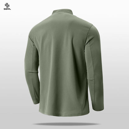 SBWL 2024 new autumn/winter men's outdoor sports running mountaineering cycling fitness long sleeve breathable elastic T-shirt