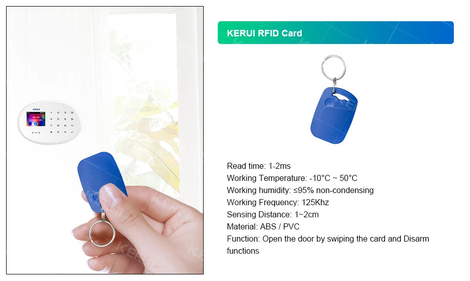 KERUI WIFI GSM Alarm System Kit W202 Home Security Protection Tuya Smart Support Alexa with Motion Detector Door Opening Sensor