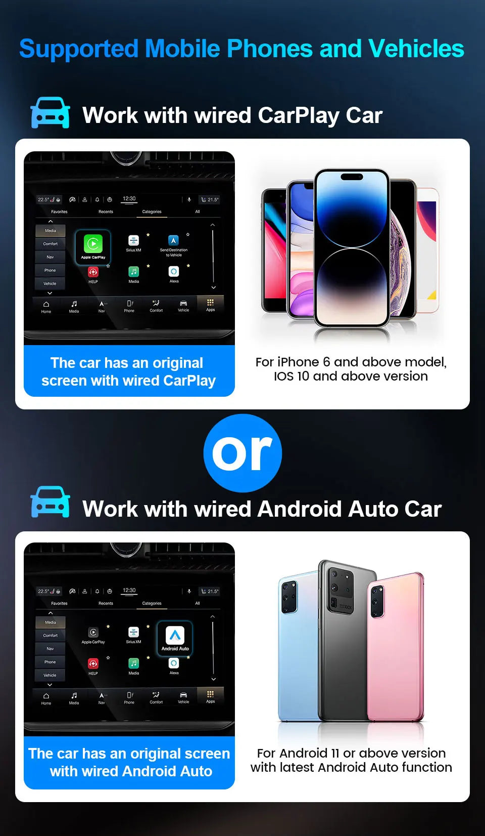 2026 New! 2-in-1 Mini Wireless Adapter Seamlessly Enable Carplay & Android Auto Plug & Play For Most Vehicle Models