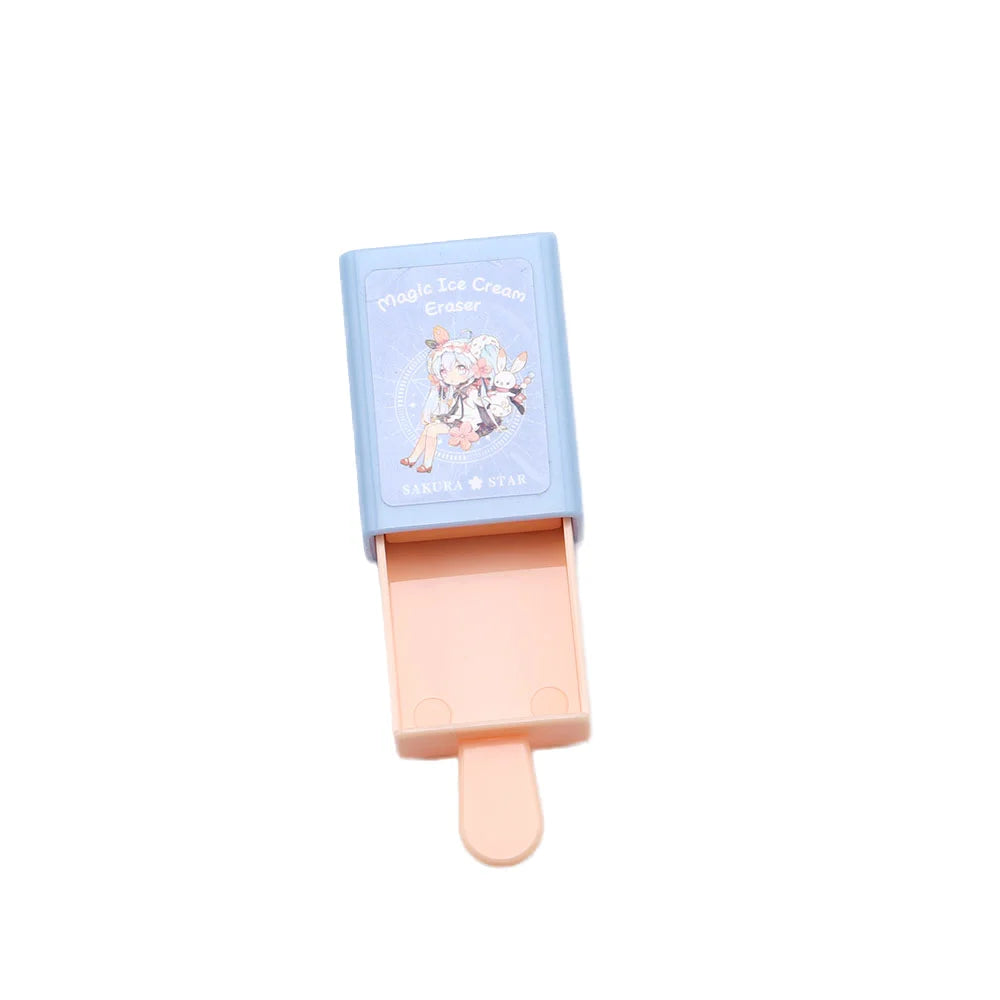 Cartoon Cute Kawaii Magic Ice Cream Rubber Eraser Novelty Stationery Office School Supplies