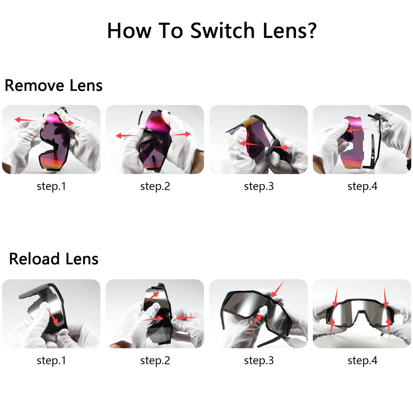 Kapvoe Photochromic Cycling Glasses Photochromic Sunglasses Road Bicycle Sports Glasses MTB Bike Eyewear Men 1 Lens Accessories