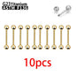 1/5/10pcs G23 Titanium External Internal thread Piercing Jewelry 14G 16G Long Industrial Sexy Barbell Barbell Ring Tongue