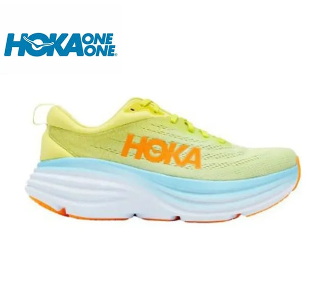HOKA Sport Running Shoes Bondi 8 Breathable Anti Slip Cushioning Road Runs Shoes Men Sport Shoes Lifestyle Outdoor Sneaker Women