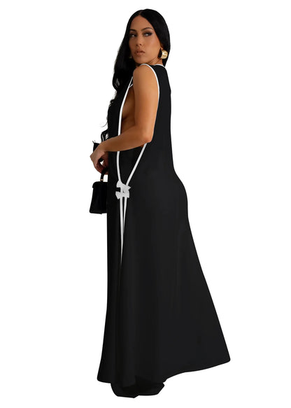 Two Piece Set Women Tracksuit Spliced Vest Pant Sets Elegant High Street Work Ankle Length Wide Leg Pants Loose Matching Sets