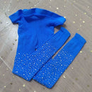 Medias de rejilla de moda para niñas, con encaje hueco y purpurina de diamantes de imitación, de verano 