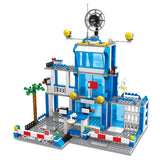 Police station building blocks, children's educational building block toys, Christmas gifts, birthday gifts (503 pieces)