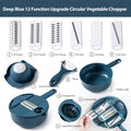 12PCS New Kitchen Multi-functional Nine-in-one Vegetable Cutter Grater Potato Radish Shredder Vegetable Cutter Salad Utensils