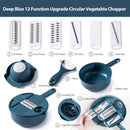 12PCS New Kitchen Multi-functional Nine-in-one Vegetable Cutter Grater Potato Radish Shredder Vegetable Cutter Salad Utensils