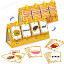 92Pcs Food Vocabulary Flashcards for Kids Double Side Parent-Child Interaction English Card Educational Learning Cards