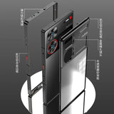 Funda con marco de metal magnético para Nubia Z60 Ultra, carcasa trasera de acrílico y metal, a prueba de golpes, ultrafina, para Nubia Z60 Ultra