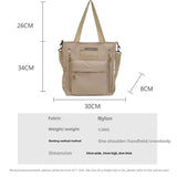 Student Makeup Tote Bag Korean Version Color Blocked Crossbody Bag Women's Fashionable Nylon Single Shoulder Handbag